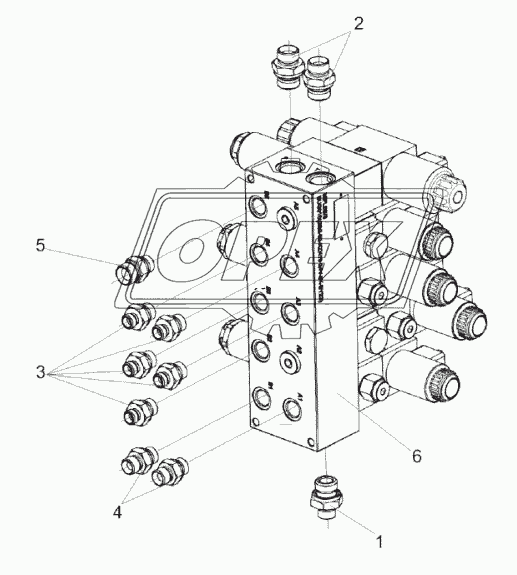 Гидроблок пятисекционный КЗК-10-1-0602300А