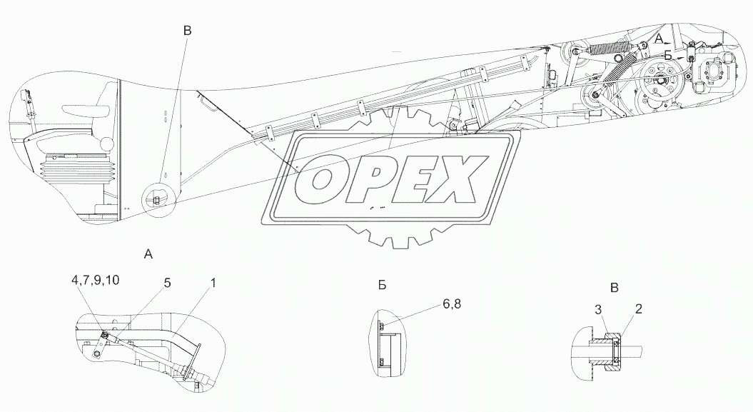 Установка троса ГСТ КЗК-12-0119620В