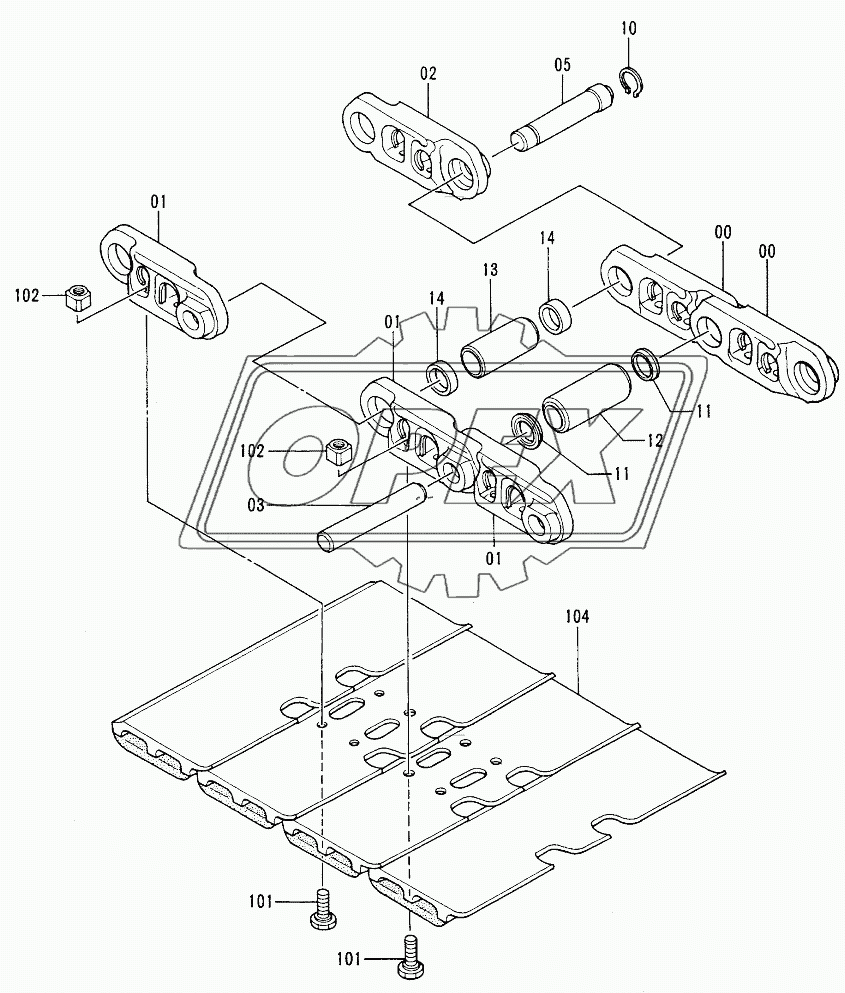 TRACK-LINK 500GP (RUBBER PAD)