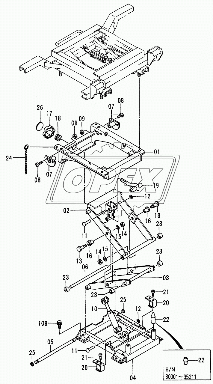 Seat Suspension Serial №30001-38429