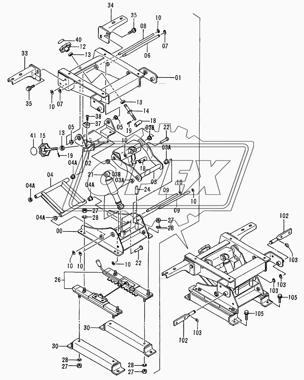 Seat Suspension Serial №38430-