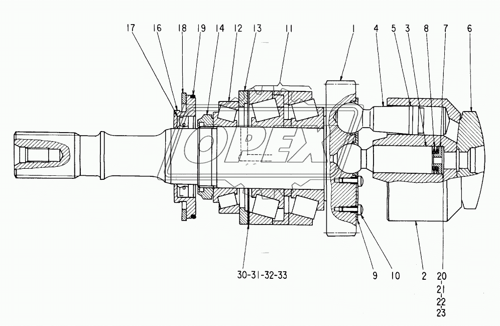 ROTARY GROUP (DRIVE SIDE)