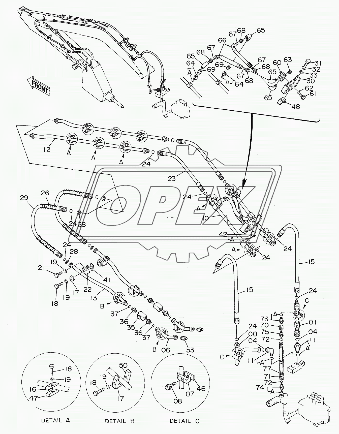 FRONT PIPINGS FOR OKADA/FURUKANA BREAKER