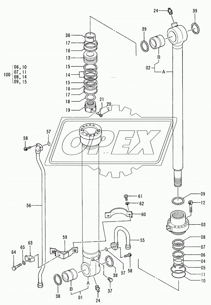 CYL., BUCKET (RIVER MAINTENANCE) Serial №60001-