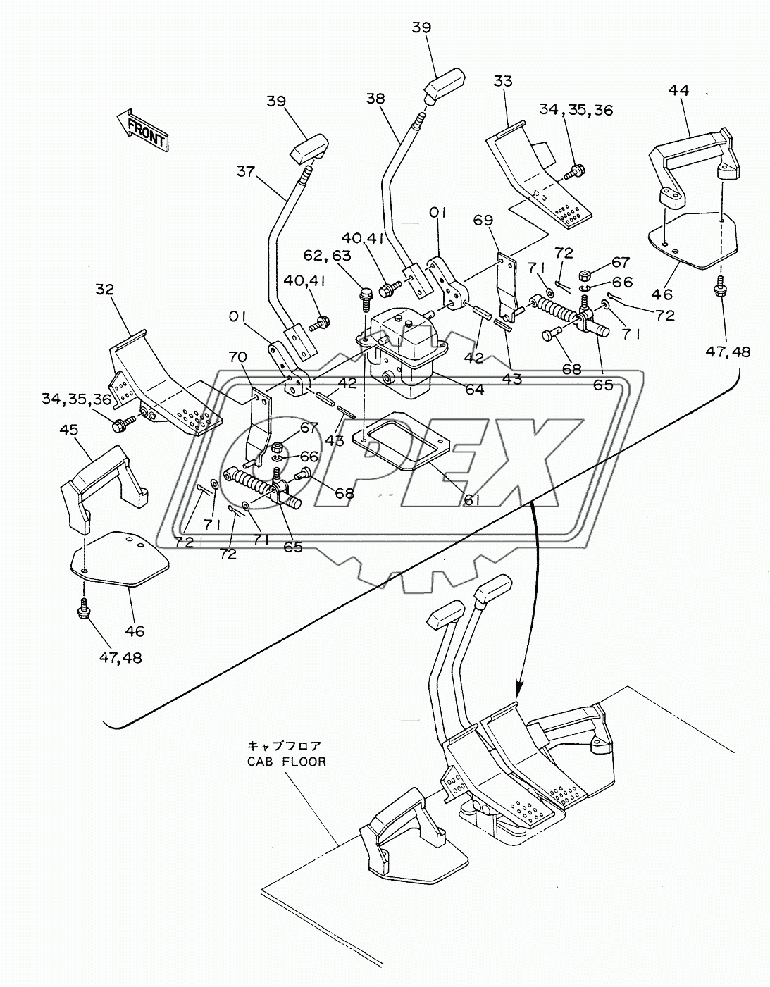 CONTROL LEVER (2) <SDX>