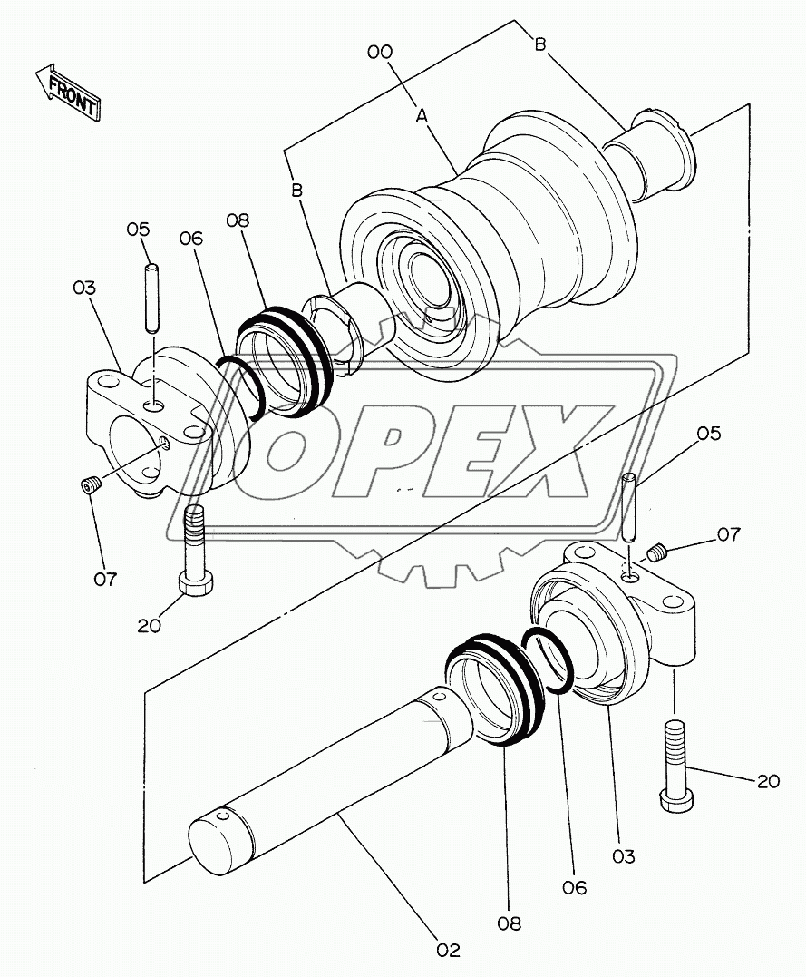 LOWER ROLLER (STD. TRACK)