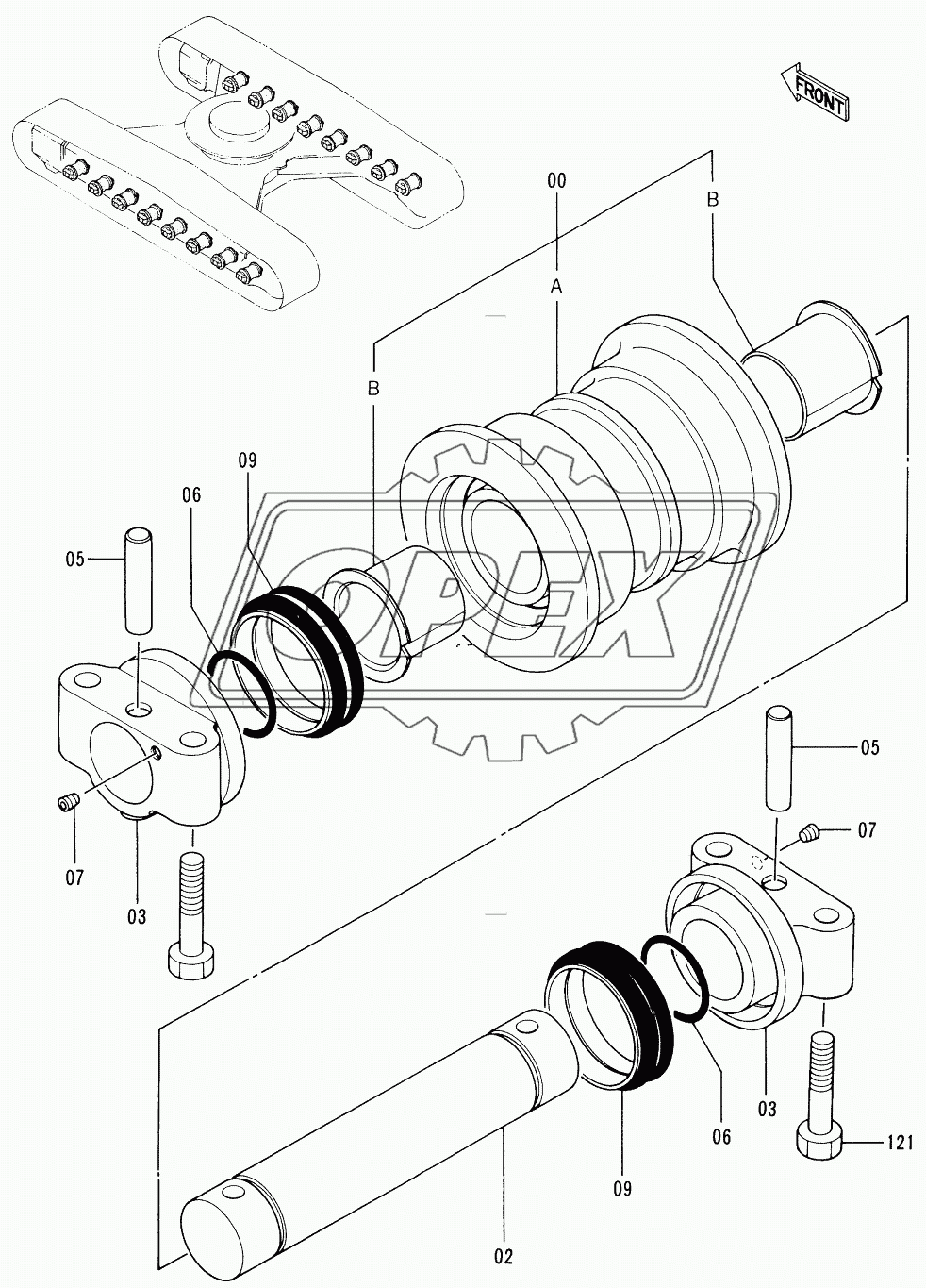 LOWER ROLLER (STD. TRACK)