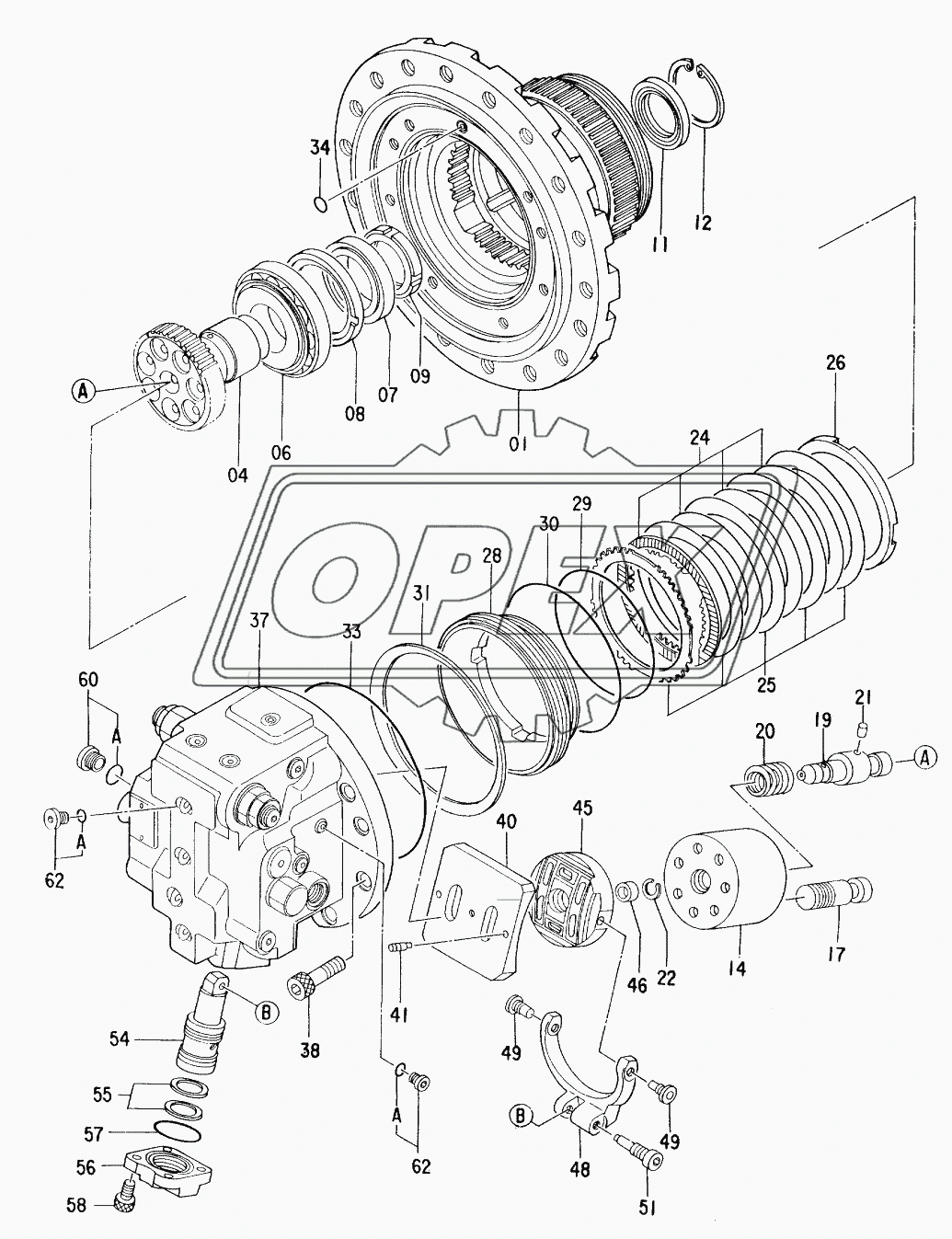 MOTOR, OIL (TRAVEL) H00531-H00848