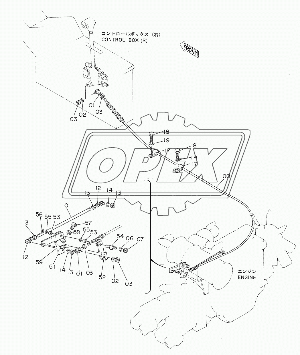 ENGINE CONTROL LEVER (2) <SDX>