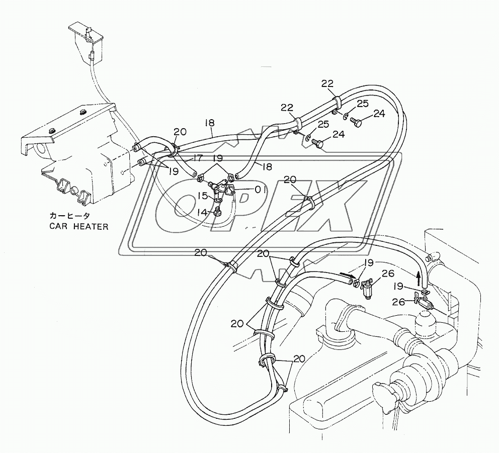 CAR HEATER PIPINGS <SDX>