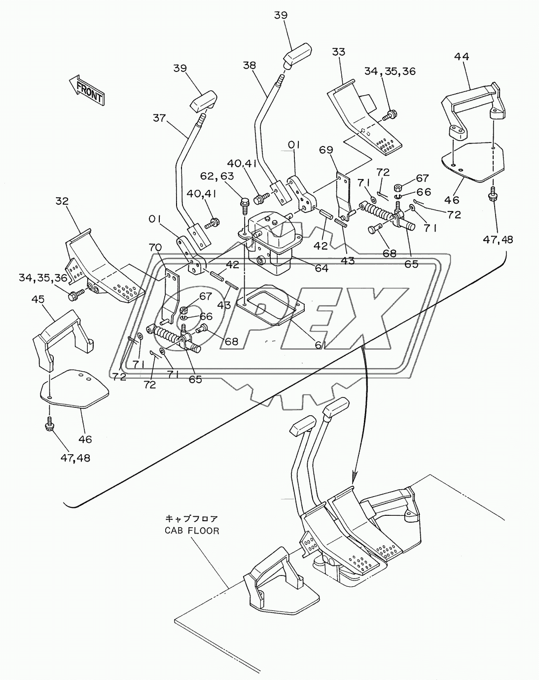 CONTROL LEVER (2) <SDX>