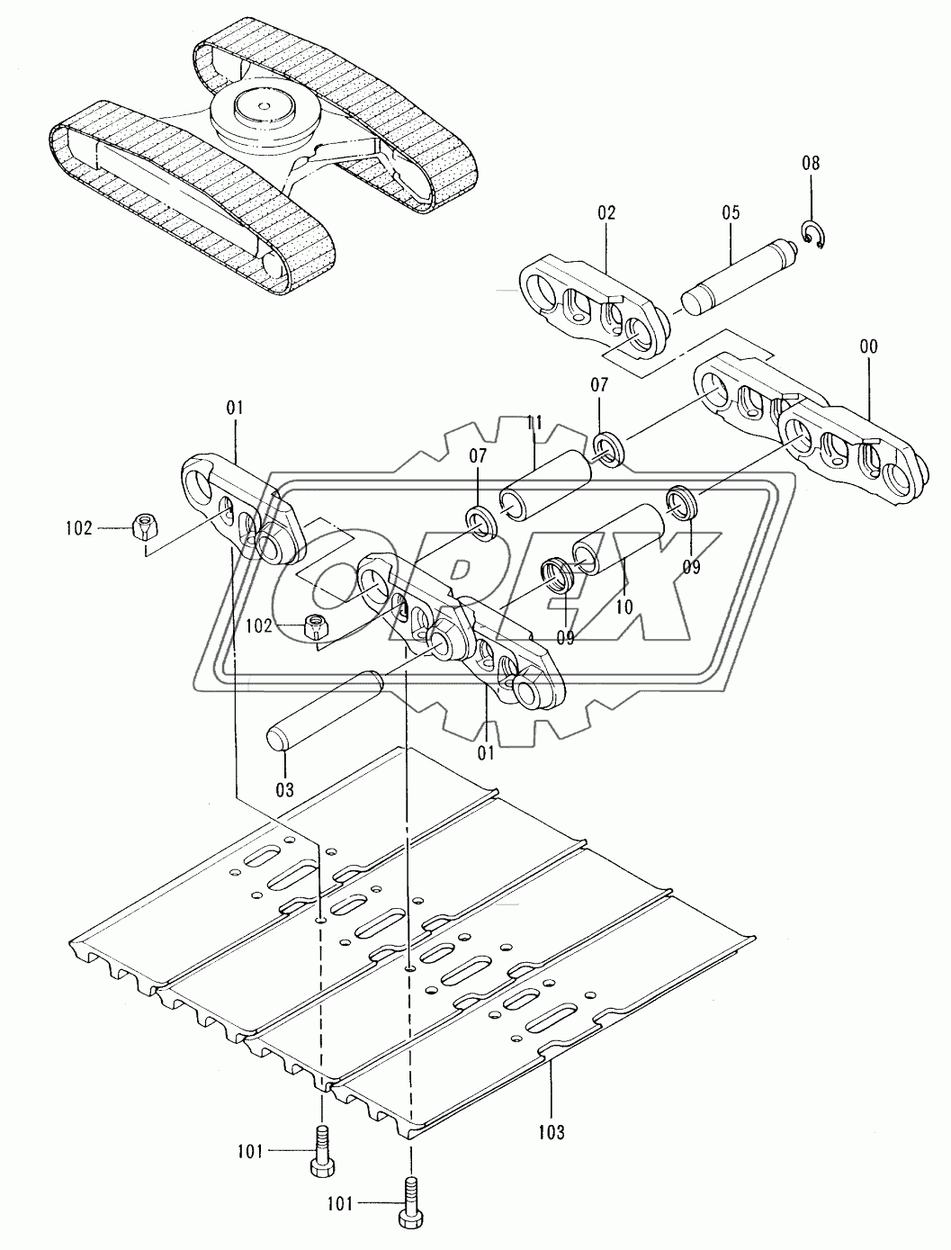 TRACK-LINK (800G)<STD. TRACK>