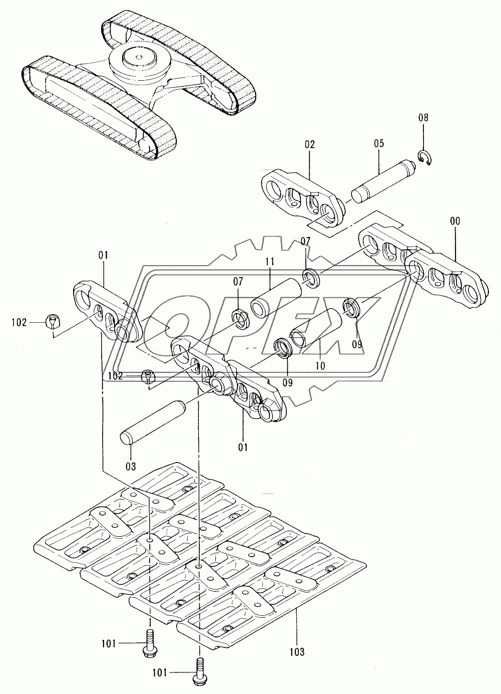 TRACK-LINK (600F)<STD. TRACK>