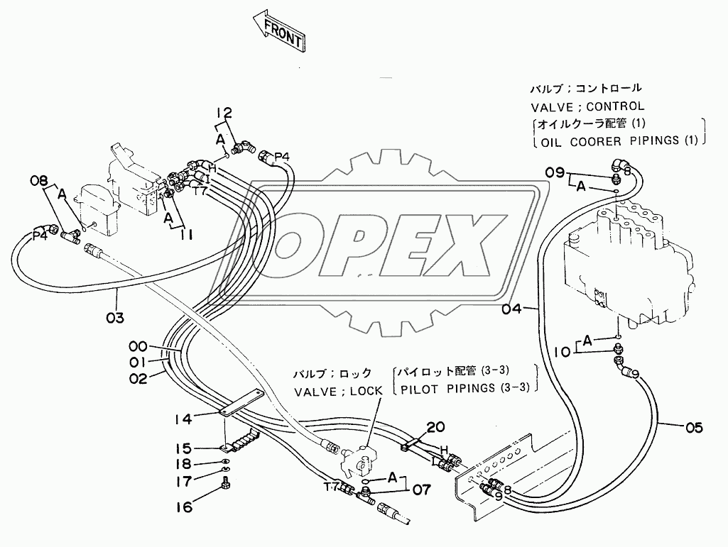 PILOT PIPINGS FOR SPARE PEDAL