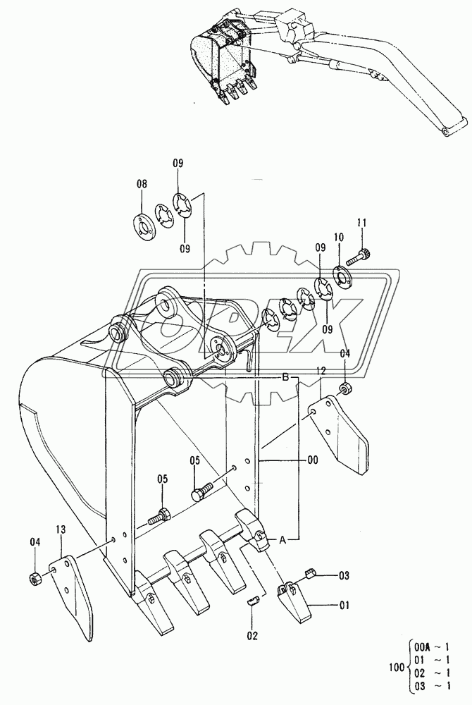 Bucket 0.25 (Short Reach)