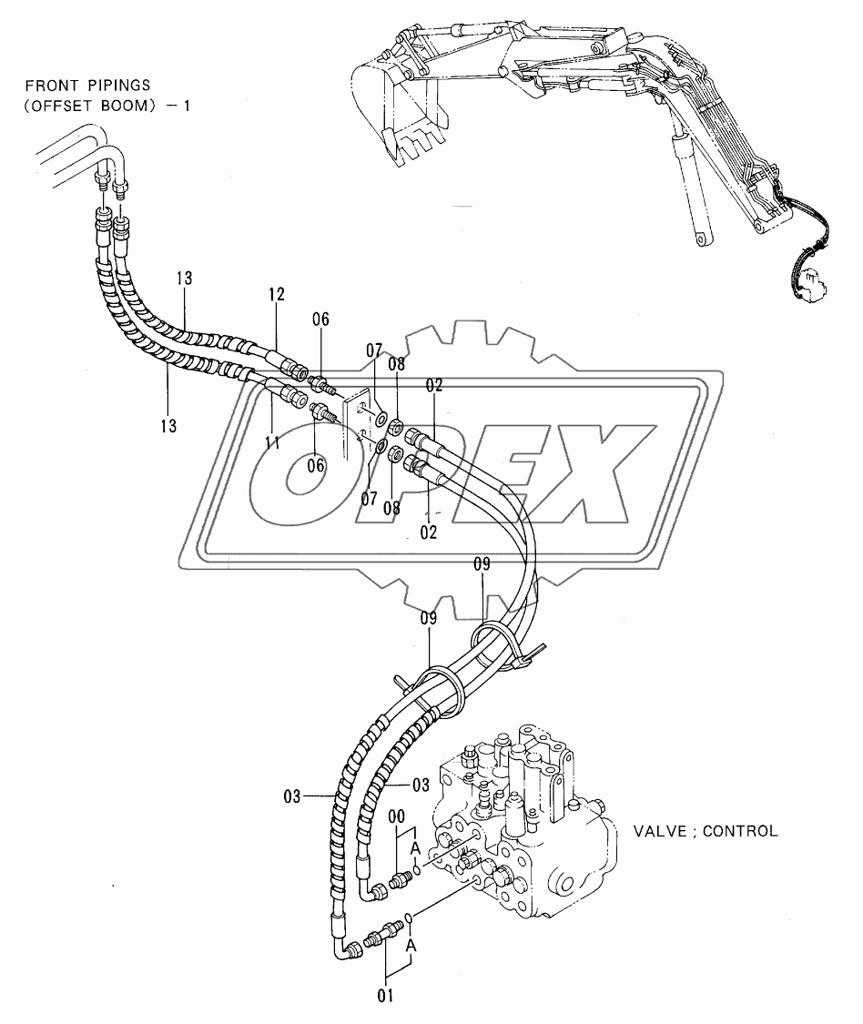 MAIN PIPINGS <OFFSET BOOM>