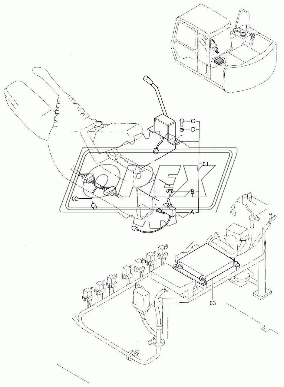 ENGINE CONTROL LEVER <OPTION>