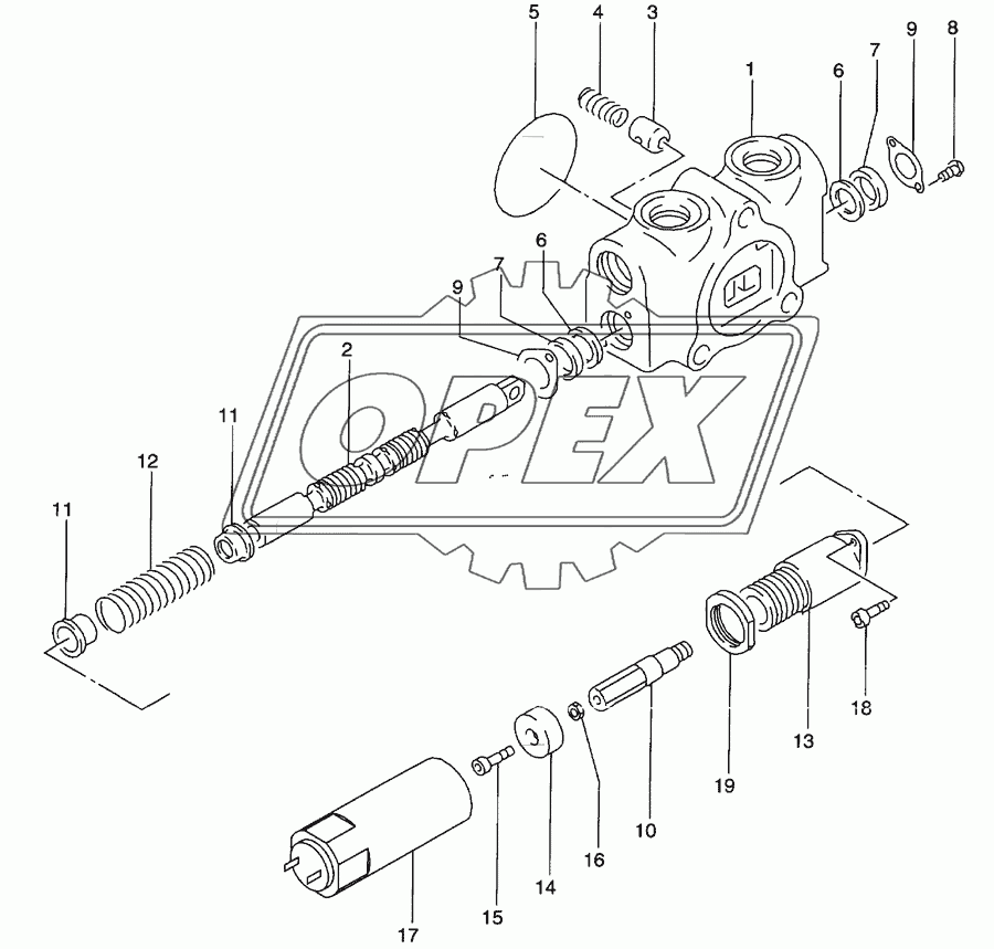 Control valve(bucket section)(-1324)