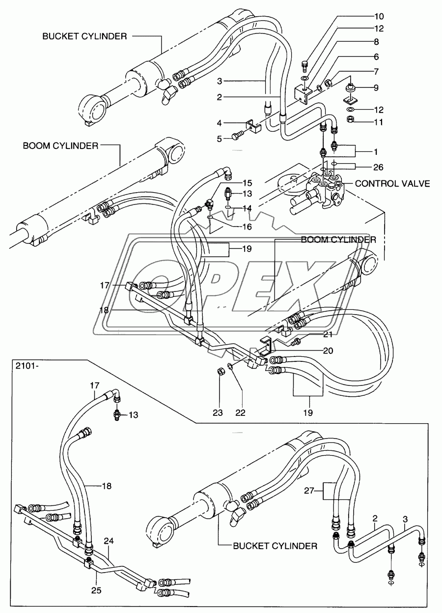 Hydraulic line(boom&bucket)