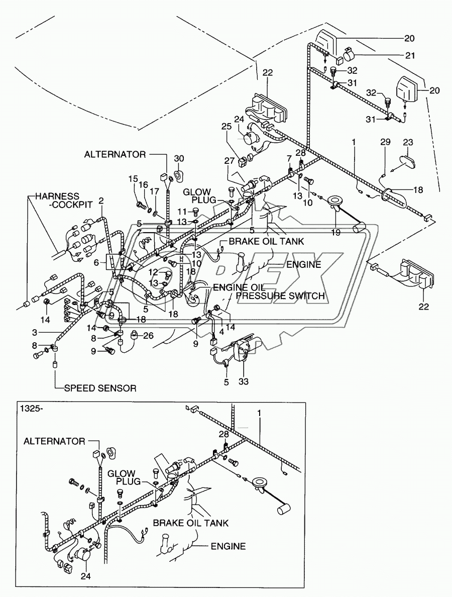 Wiring(rear frame)(-2100)