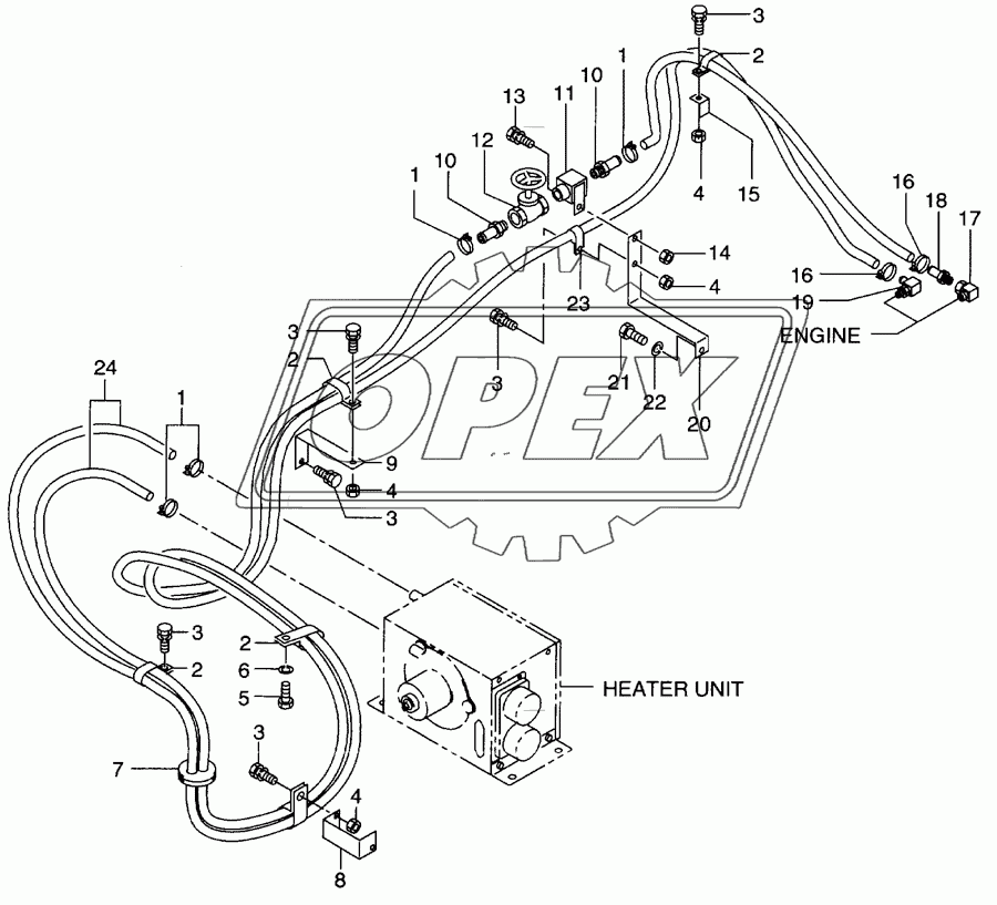 Heater(piping)(HR400A-648)(OP)