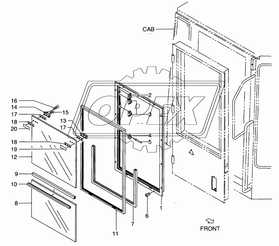 Rops cab(door,RH)(1/2)