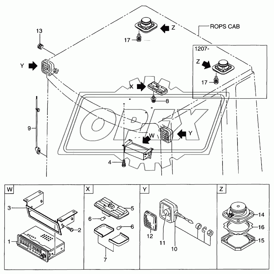 Rops cab(lamp&radio)