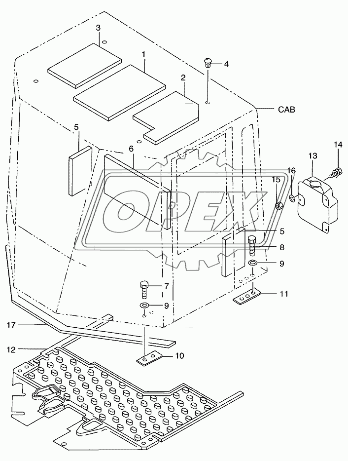 CAB (MOUNT & WASHER TANK)