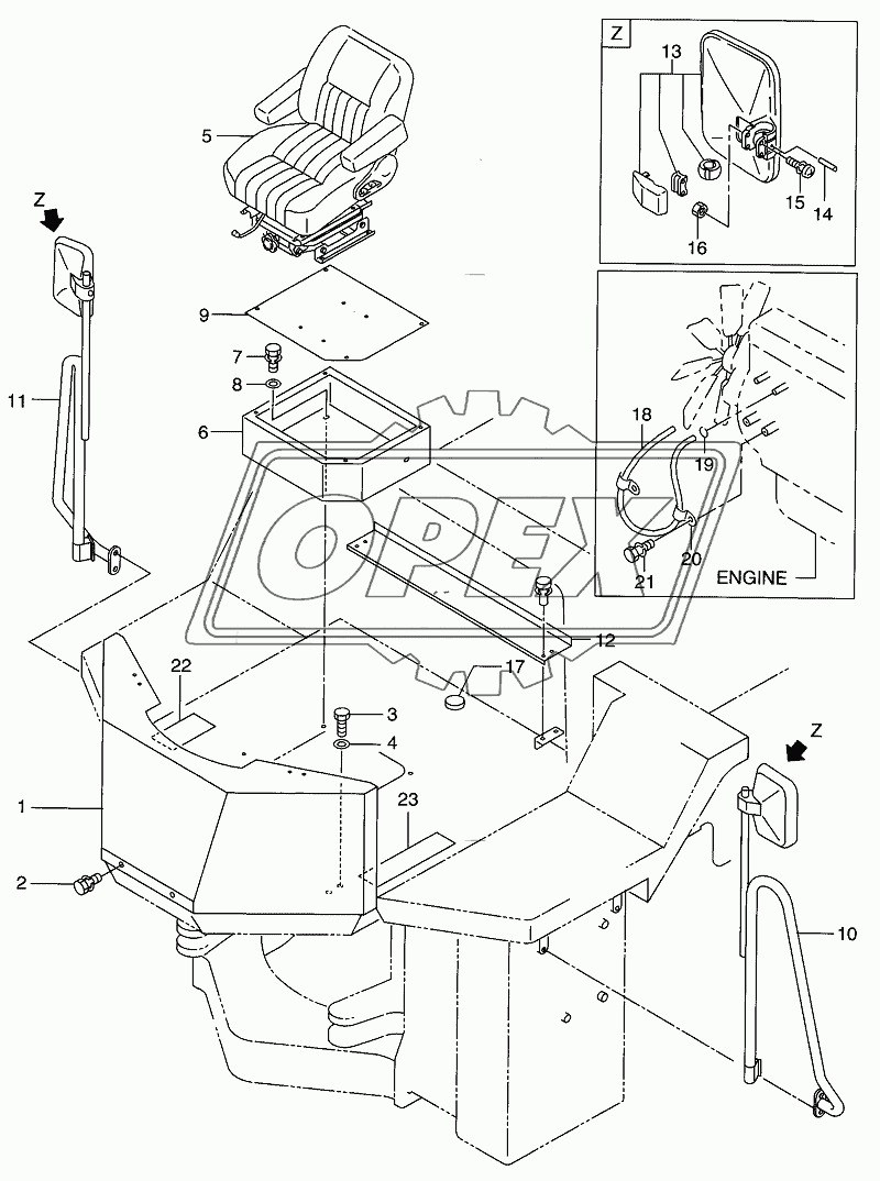 CAB LESS KIT (ROCLS2) (1/2) (OP)