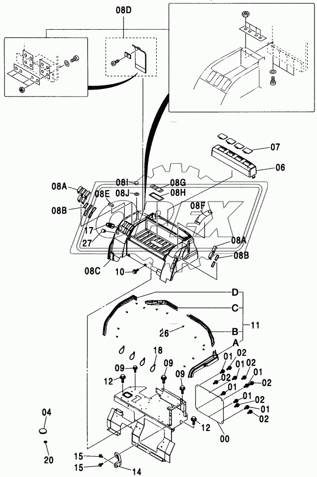 REAR BOX (HEATER LESS)