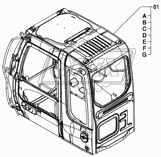 CAB (WITH GUARD SEAT)