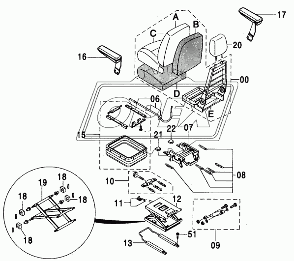 SUSPENSION SEAT (VINYL)