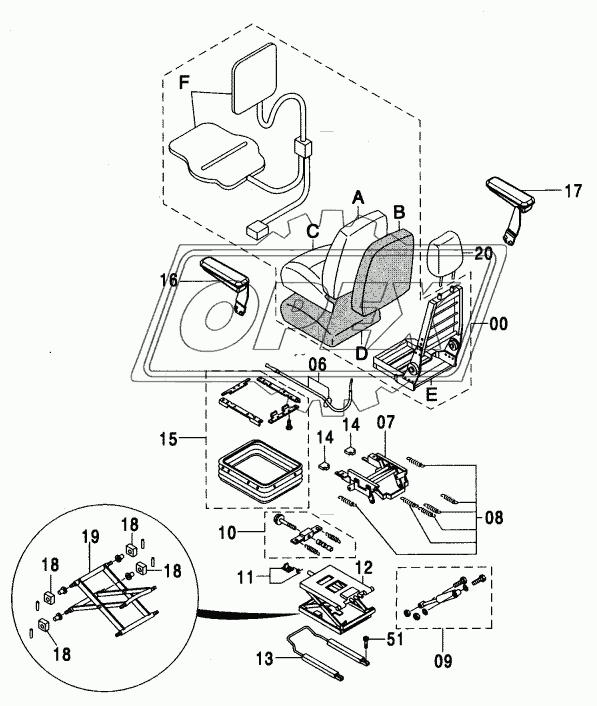 SUSPENSION SEAT (WITH HEATER)