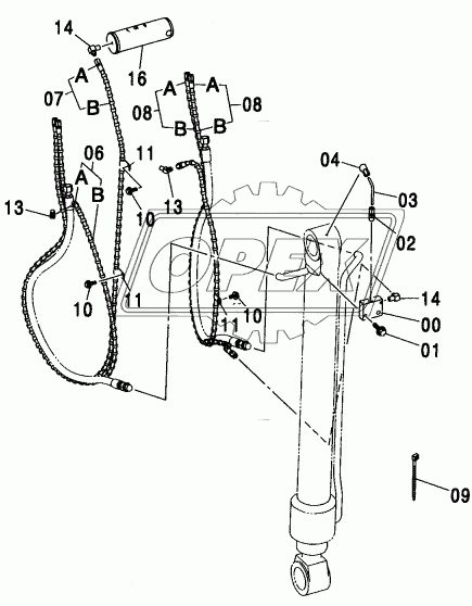 AUTO. LUBRICATE PIPING (2.26M ARM)