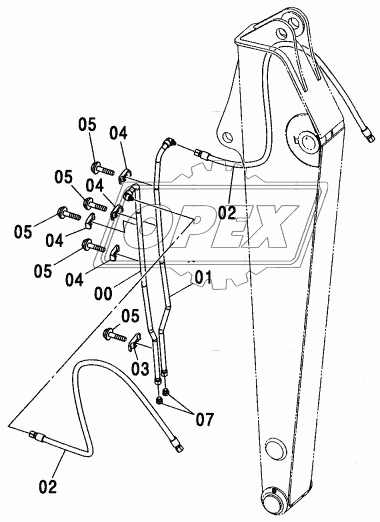 QUICK HITCH PIPING (2.26M ARM)