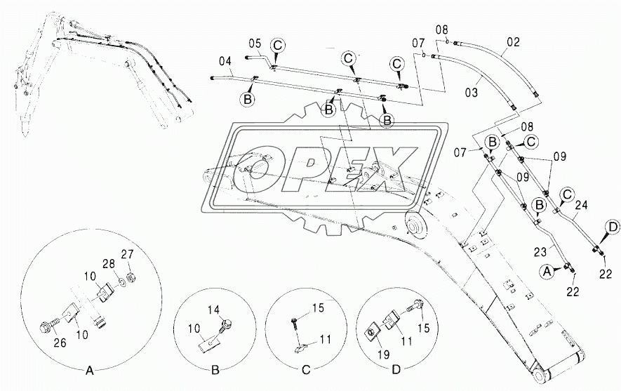 BOOM PIPING (BREAKER & CRUSHER) <EU>