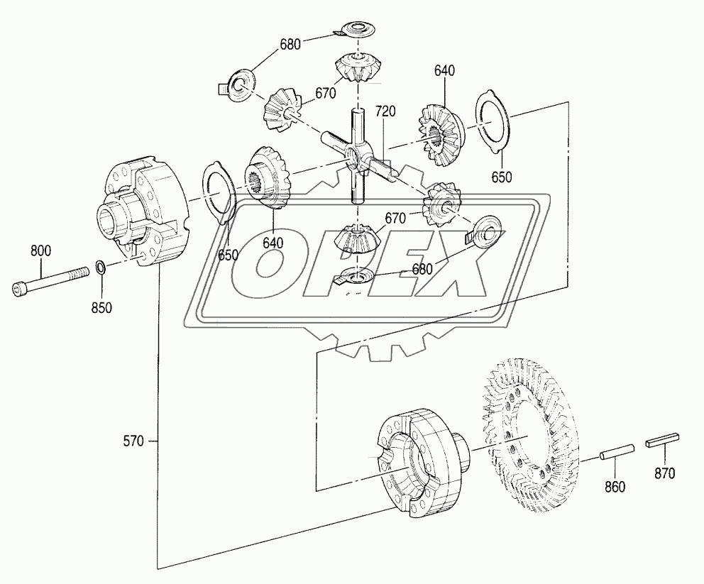 AXLE, REAR (2) (WIDE)