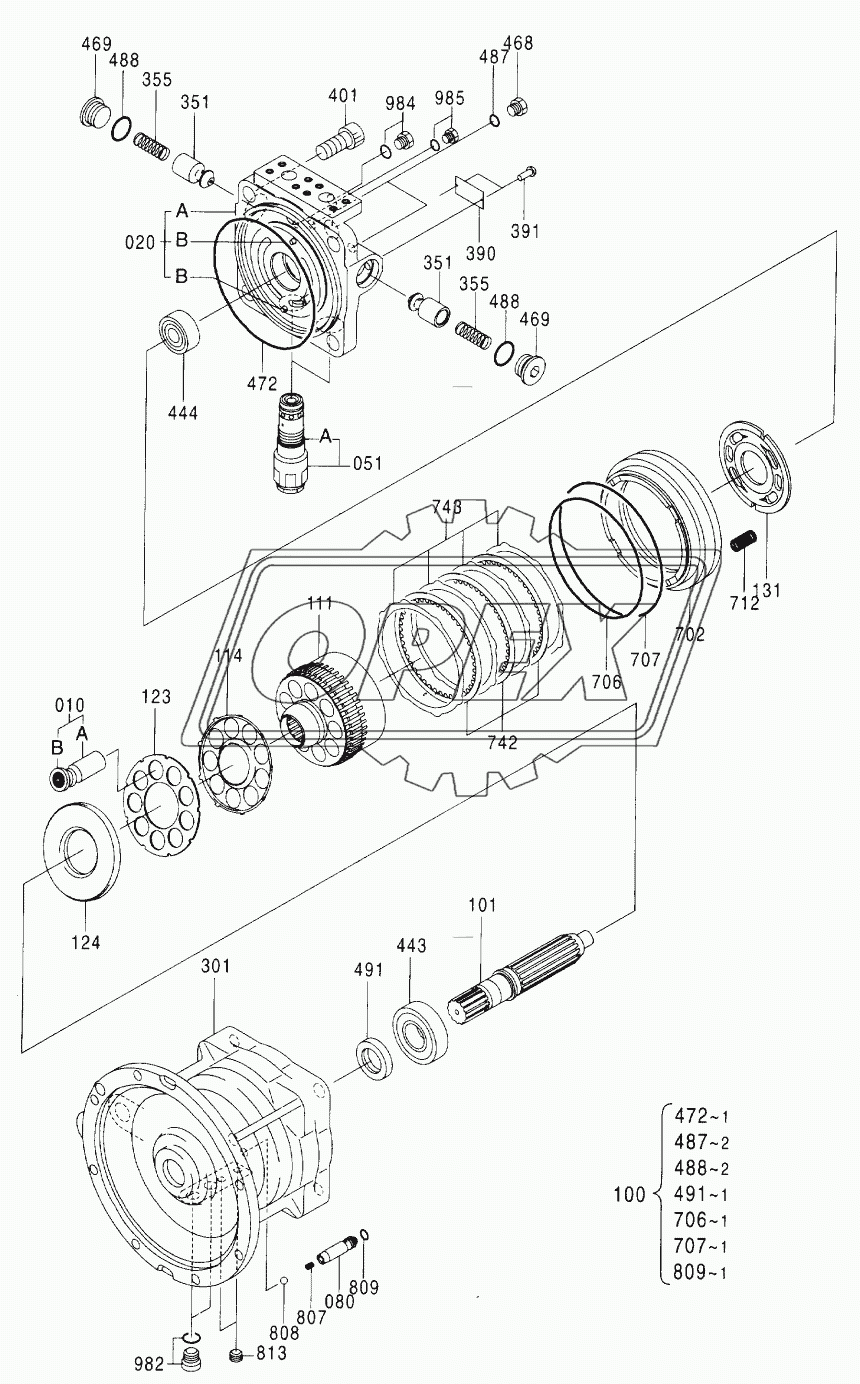 MOTOR, OIL  (SWING)