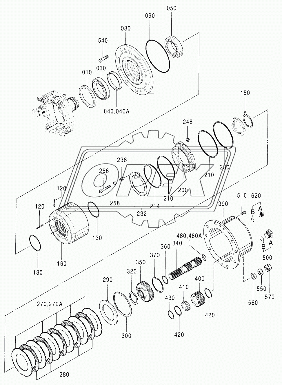 AXLE, FRONT (5)