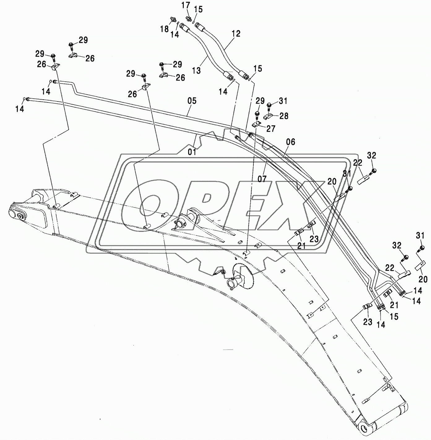 FRONT PIPING (MONO BOOM)