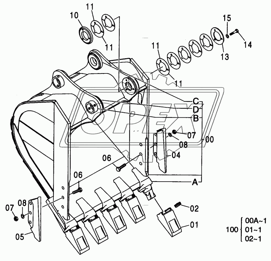 ROCK BUCKET 0.92 (JIS 94)