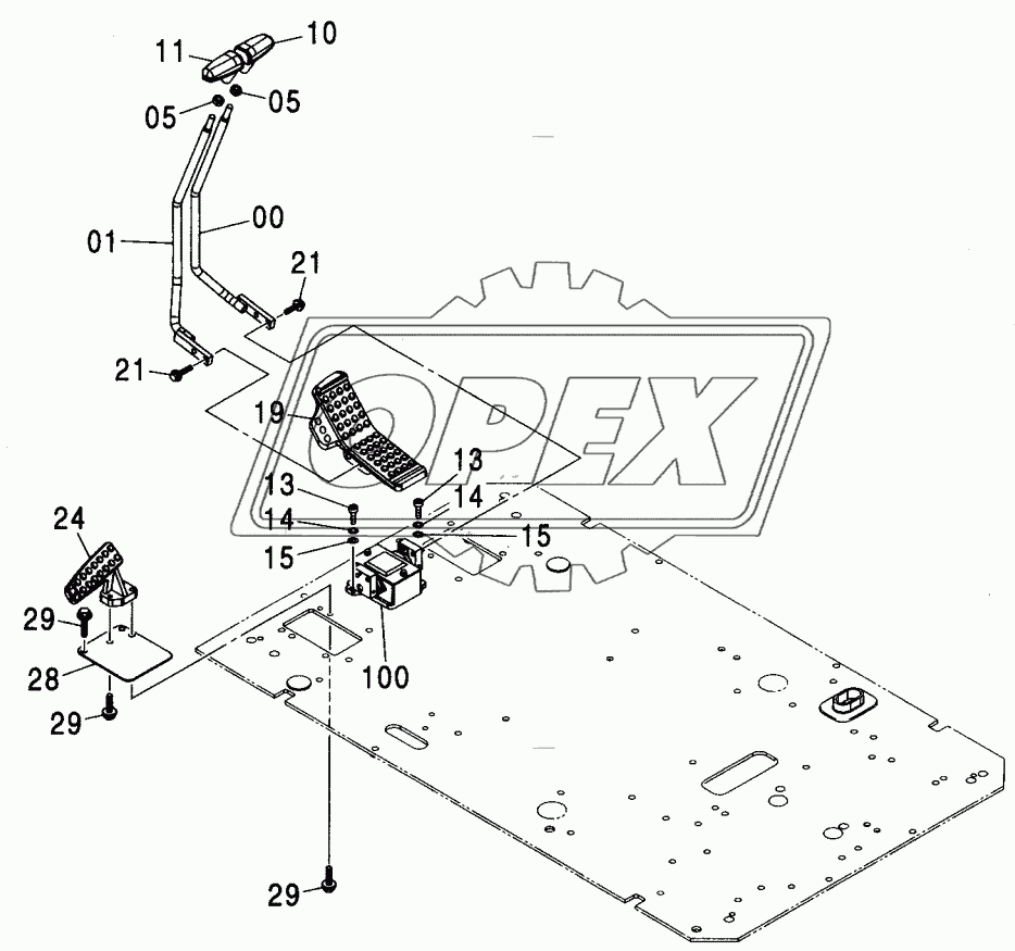 CONTROL LEVER (TRAVEL)<K>