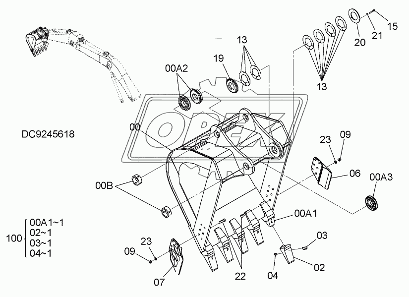 BUCKET 1.4m3 (JIS 94)