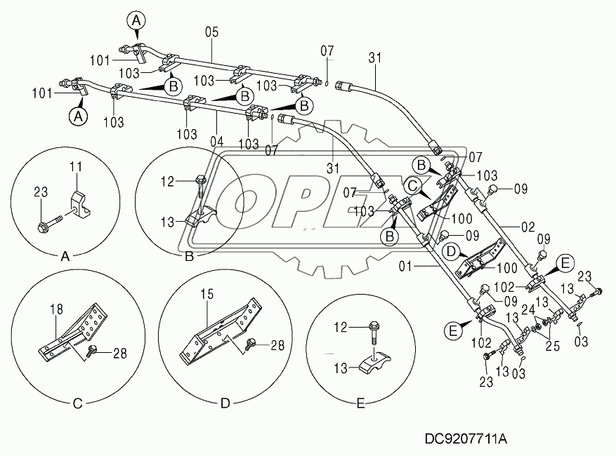 BOOM PIPING (BREAKER, CRUSHER)