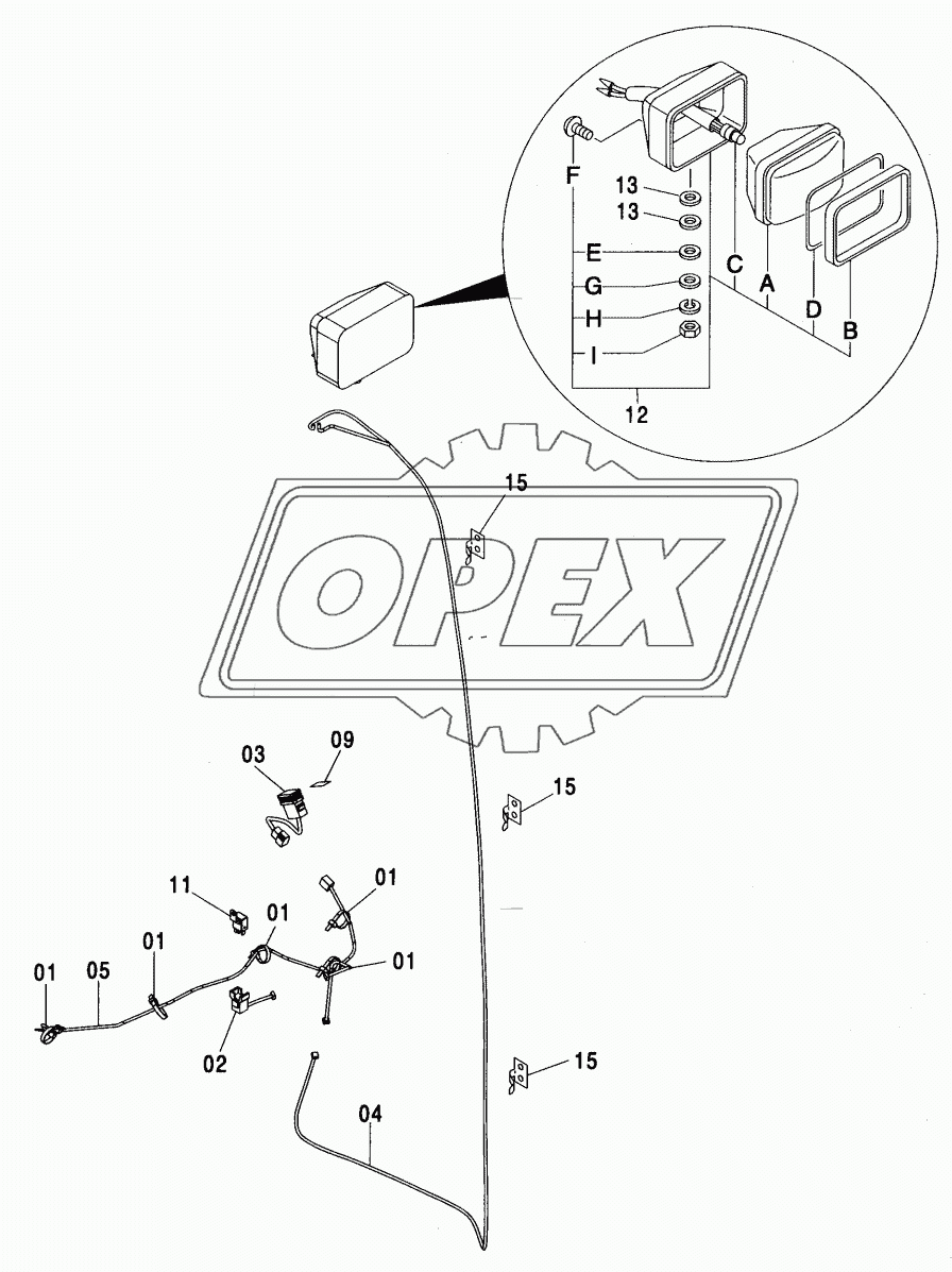 REAR HEAD LAMP (1 LAMP)