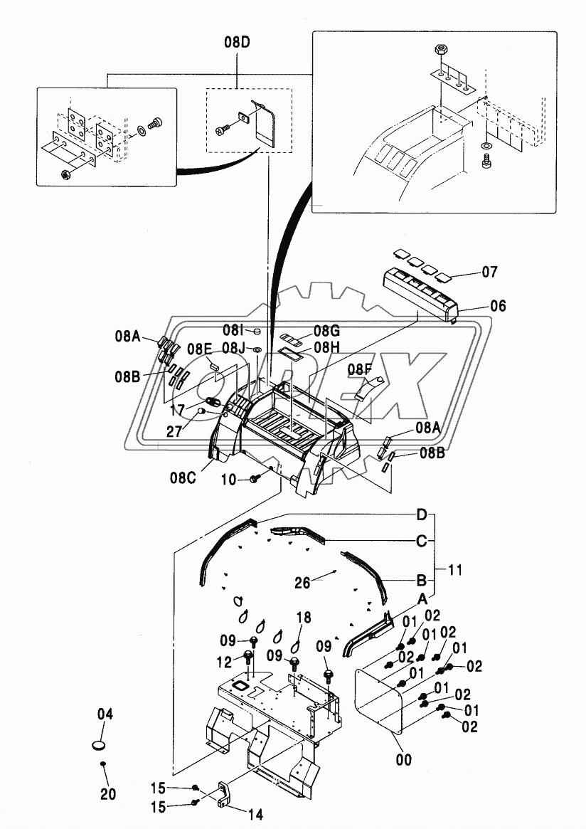 REAR BOX (HEATER LESS)