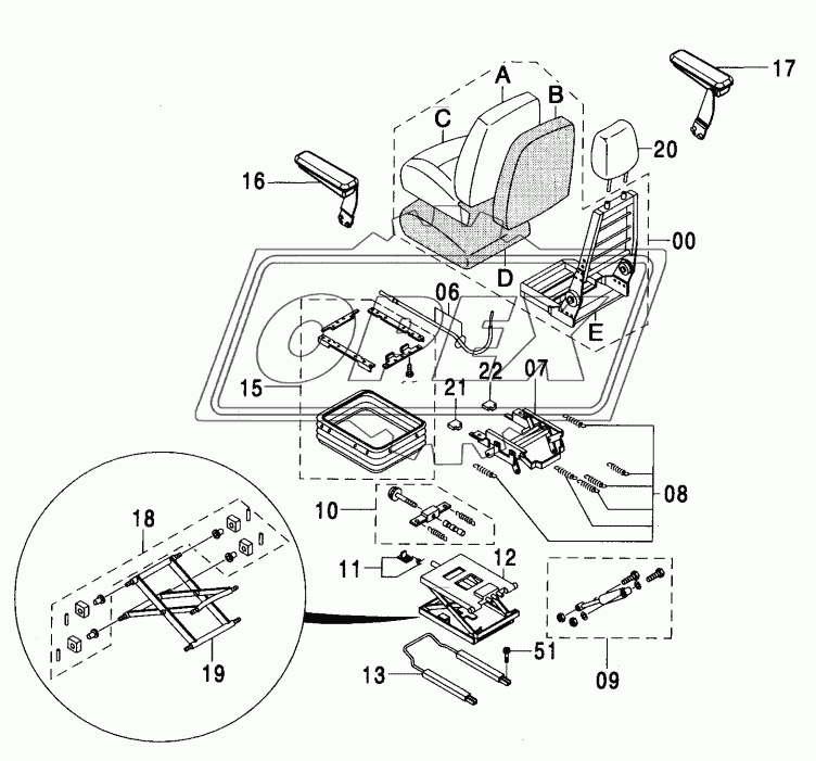 SUSPENSION SEAT (CLOTH)