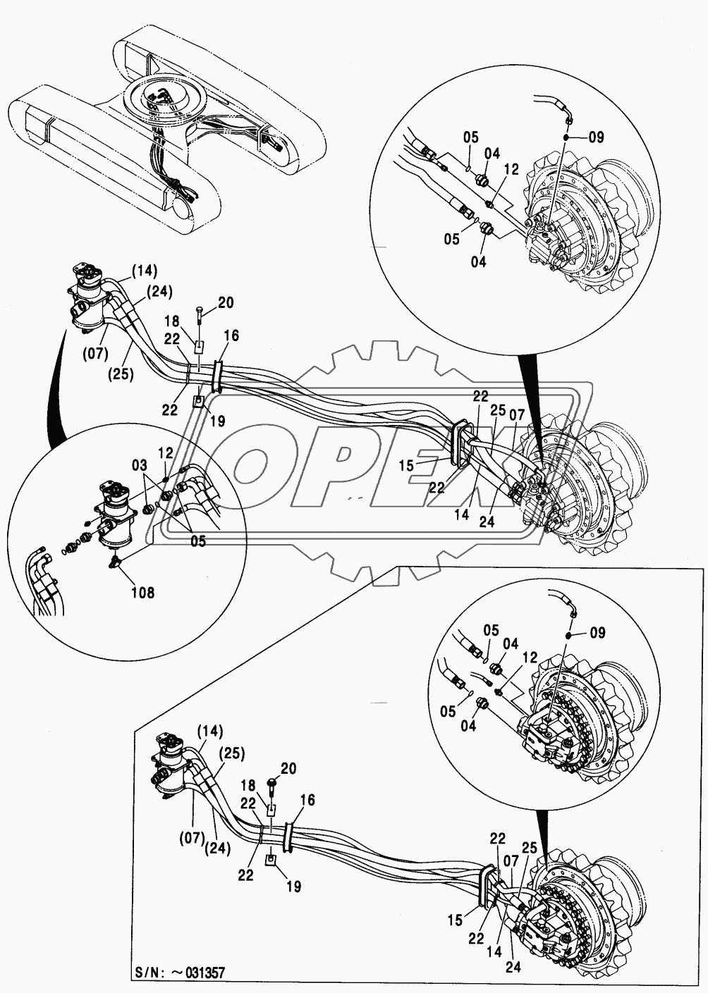 TRAVEL PIPING (STD. TRACK)