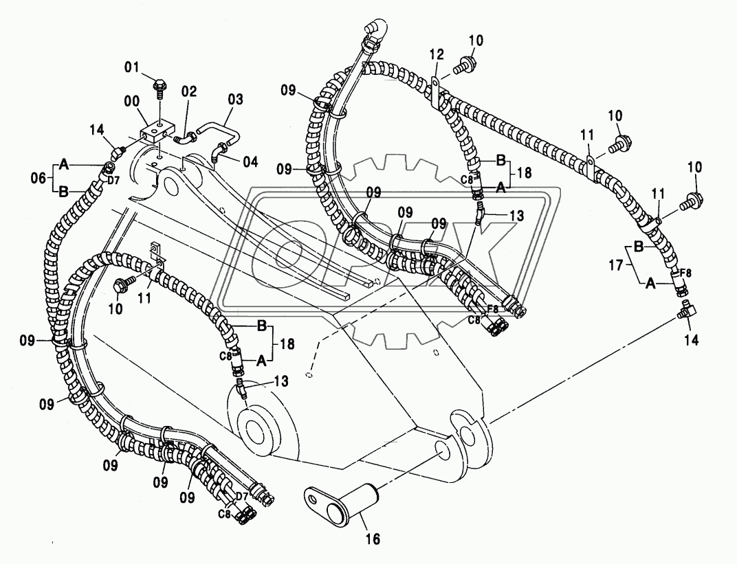 AUTO.LUBRICATE PIPING (ARM)