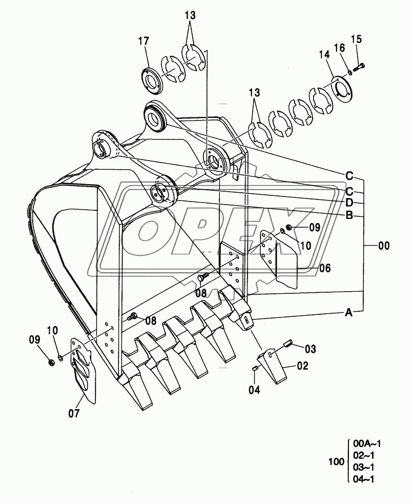 К BUCKET 1.4 (JIS 94)